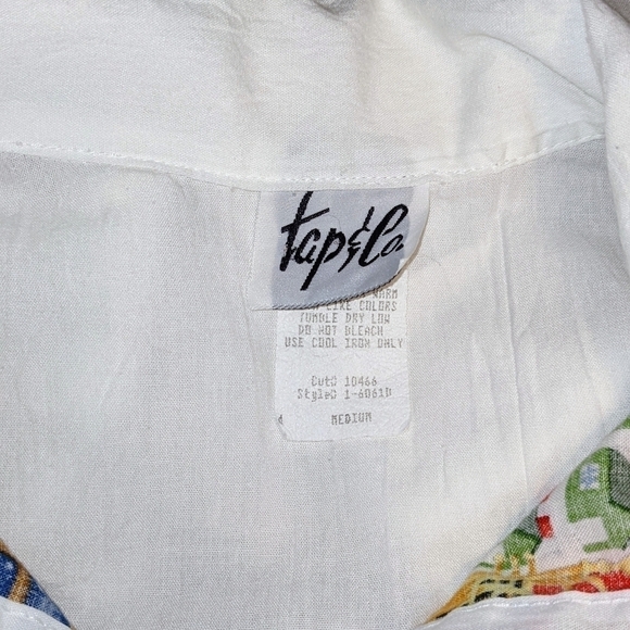 Santa's Workshop Vintage Button Down Long Sleeve Blouse - Picture 5 of 8